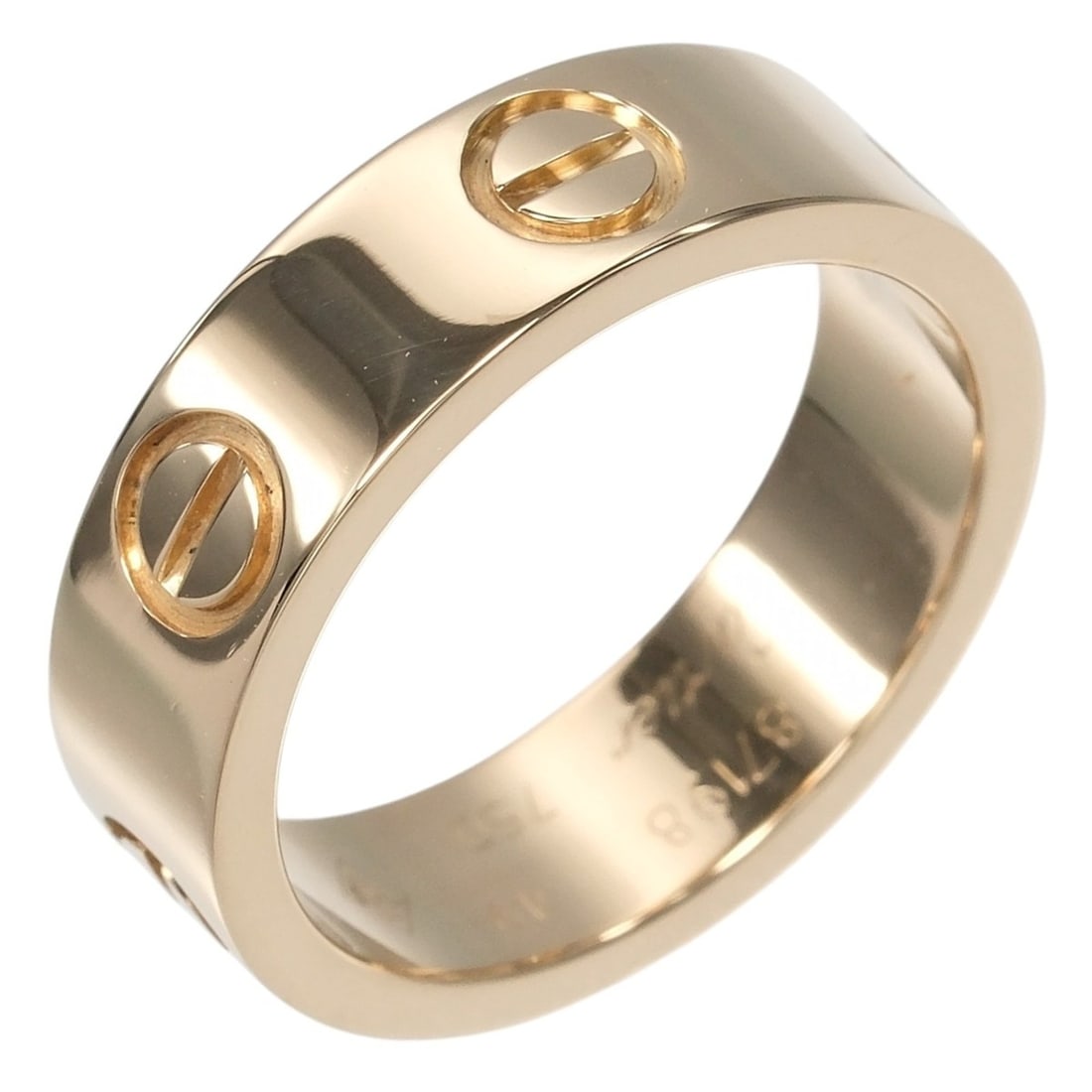 Cartier Love Classic model ring, size 8.5, 18K yellow gold, approximately 6.38g.: --- Catalog ---Category: SizeJP Size: 8.5US Size: 4.5Category: DesignType: Band ringColor: Yellow goldGender: WomenMaterial: Yellow goldCategory: GeneralBrand: Cartier--- Item List ---Section: Conditi