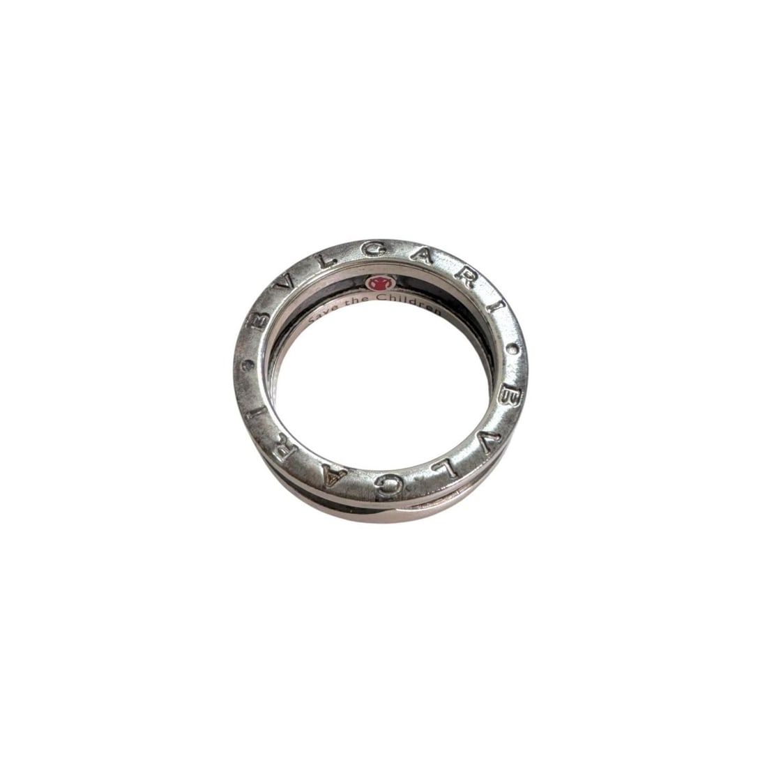 Bvlgari Bulgari B.zero1 Save the Children Ring, Ag925, Size #58, Men's: --- Catalog ---Category: SizeUS Size: 9Brand Size: 58Category: DesignType: Band ringColor: Black, SilverGender: MenMaterial: Silver 925Category: GeneralBrand: Bvlgari--- Item List ---Section: Conditio