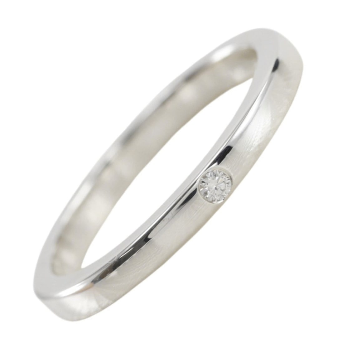 Tiffany & Co. Elsa Peretti ring, size 11.5, sterling silver (925) with diamonds, approximately 2.5g,: --- Catalog ---Category: SizeJP Size: 11.5US Size: 6Category: DesignType: Band ringColor: SilverGender: WomenMaterial: Silver 925Category: GeneralBrand: Tiffany--- Item List ---Section: ConditionRanki