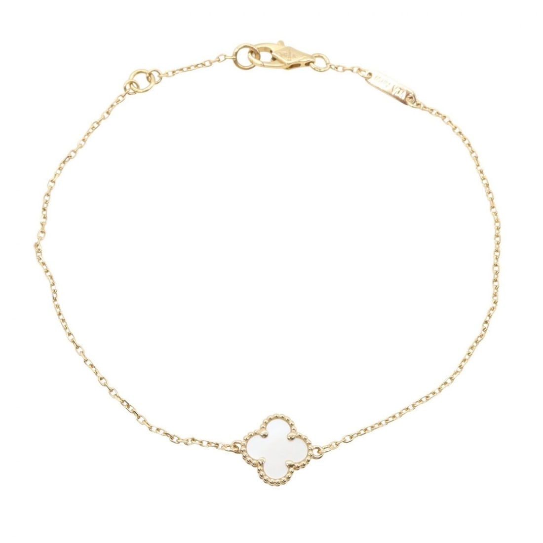 Van Cleef & Arpels Sweet Alhambra Mother of Pearl Bracelet, 18K (Yellow Gold), Pearl, Women's, (1 of 7)