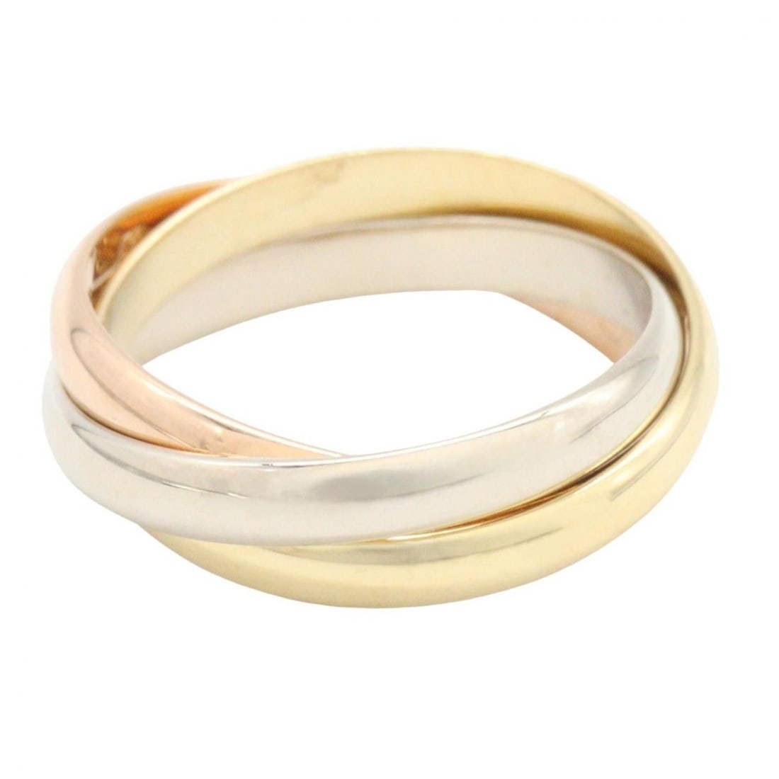 Cartier Trinity Ring - Ring/Finger Jewelry 18K (Yellow Gold), 18KWG (White 18KPG (Pink Gold) Women's: --- Catalog ---Category: SizeJP Size: 7.5US Size: 4Category: DesignType: Band ringColor: Pink gold, White gold, Yellow goldGender: WomenMaterial: Pink gold (18K), White gold (18K), Yellow gold (18K)Ca