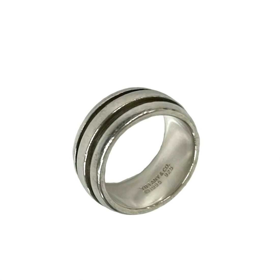 TIFFANY&Co. Tiffany Grooved Double Line Ring, Sterling Silver 925, Accessory, Silver, Item Number: --- Catalog ---Category: SizeJP Size: 12US Size: 6.5Category: DesignType: Band ringColor: SilverGender: WomenMaterial: Silver 925Category: GeneralBrand: Tiffany--- Item List ---Section: ConditionRanki