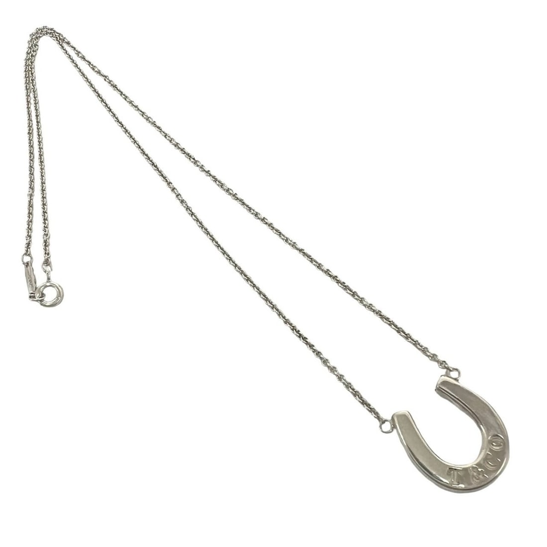 TIFFANY&Co. Tiffany Vintage Horseshoe Necklace, Sterling Silver 925, Accessory, Item Number 17317: --- Catalog ---Category: SizePendant Size: 17mm x 16mm / 0.66'' x 0.62''Neck Circumference: 42 cm / 16.53''Category: DesignColor: SilverGender: WomenMaterial: Silver 925Necklace Type: NecklaceCategory