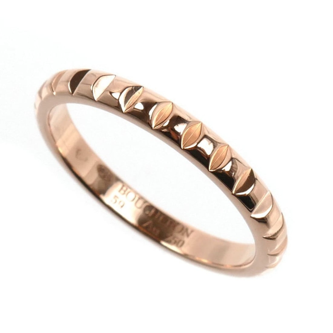 Boucheron 18KPG Pink Gold Quatre Clou de Paris Medium Ring JAL00108 59 3.8g Men's: --- Catalog ---Category: SizeUS Size: 9.5Brand Size: 59Category: DesignType: Band ringGender: MenMaterial: Pink gold (18K)Category: GeneralMPN: JAL00108Brand: BoucheronCountry of Origin: France--- Ite