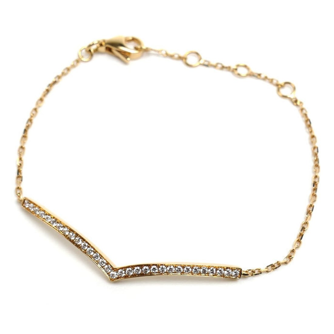Chaumet 18KPG (Pink Gold) Josephine Aigrette Bracelet with Diamonds, 3.3g, Sizes 14, 15, 16, 17cm, (1 of 5)