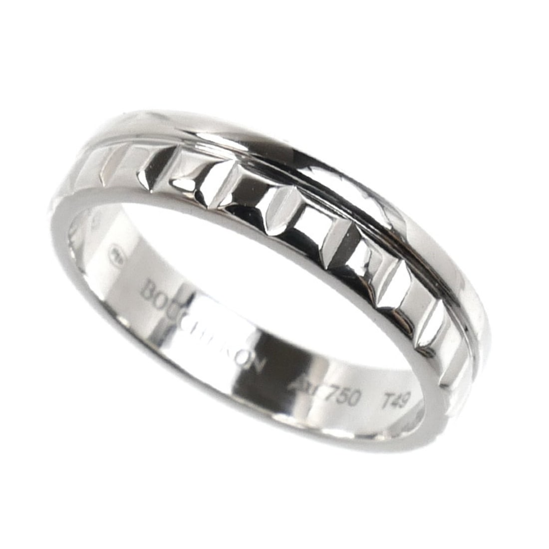 Boucheron Quatre Radiant 18KWG White Gold Ring (JAL00250, Size 49, 4.0g) - Women's: --- Catalog ---Category: SizeUS Size: 5Brand Size: 49Category: DesignType: Band ringGender: WomenMaterial: White gold (18K)Category: GeneralMPN: JAL00250Brand: BoucheronCountry of Origin: France--- It