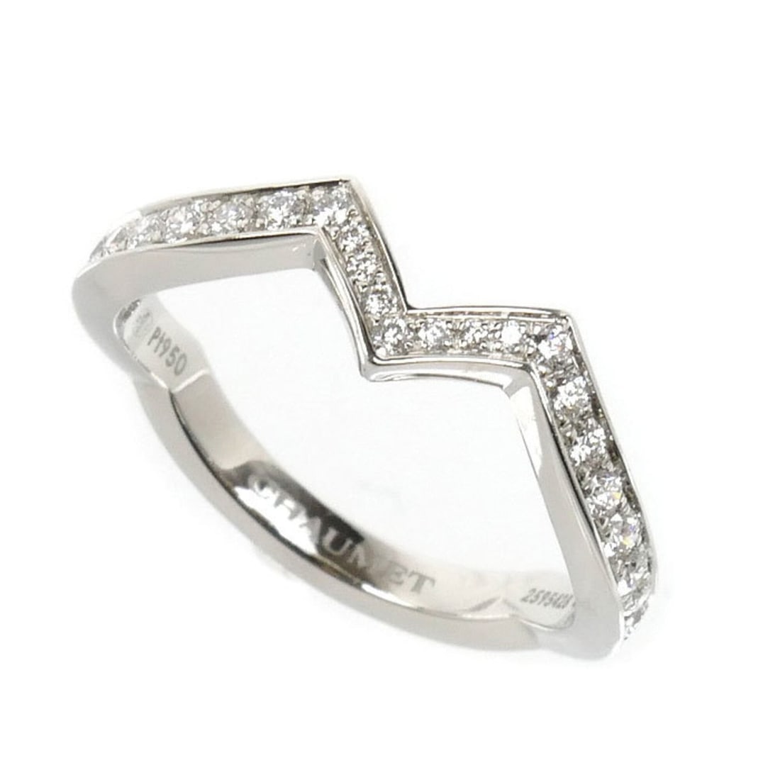 Chaumet Pt950 Platinum Josephine Amour des Glets Bandeau Ring, 083760, Diamond, Size 48, 3.3g,: --- Catalog ---Category: SizeUS Size: 4.5Brand Size: 48Category: DesignType: Band ringStone: DiamondGender: WomenMaterial: Platinum 950Category: GeneralMPN: 083760Brand: ChaumetCountry of Origin: Fran