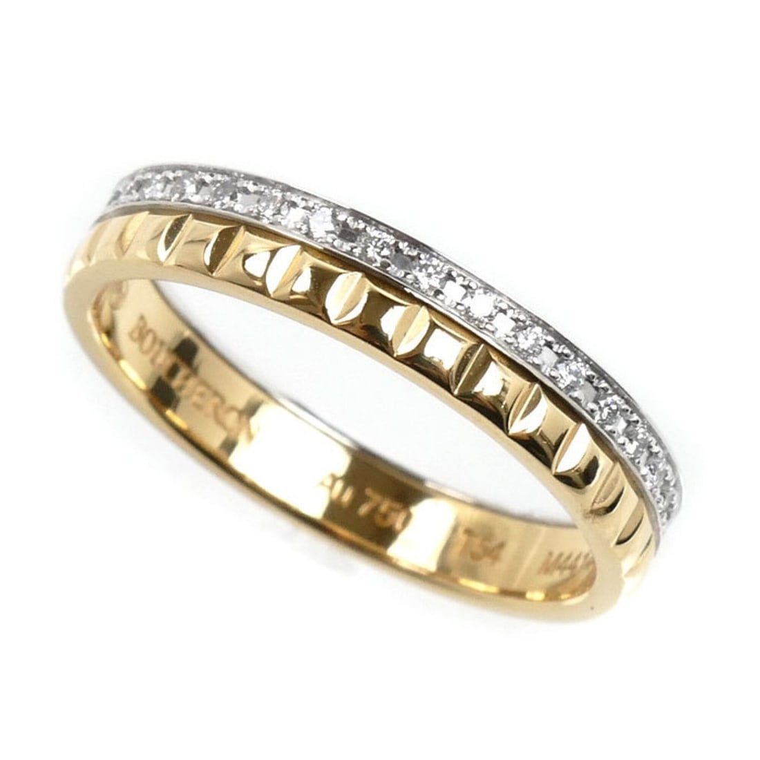 Boucheron Quatre Radiant Ring (JAL00279) in 18K Yellow Gold and White Gold, featuring diamonds, 54mm (1 of 8)