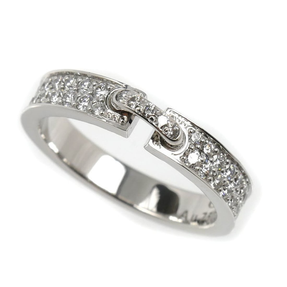 Chaumet 18KWG White Gold Liens Evidence Ring (081760) with Diamonds, Size 49, 3.9g, Women's. (1 of 8)