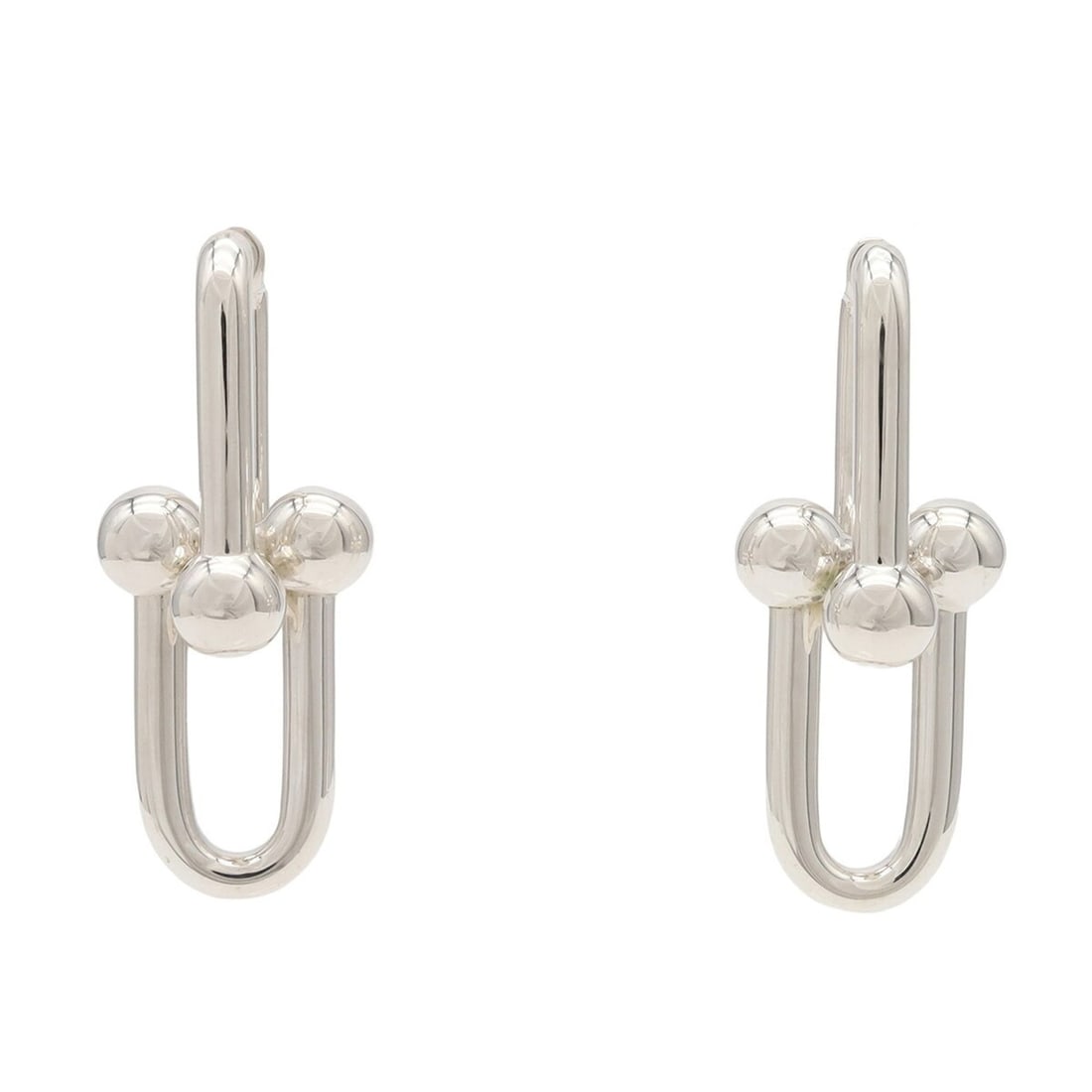 TIFFANY&Co. Tiffany HardWear Extra Large Link Earrings, Ag925 SV925 Silver (1 of 6)