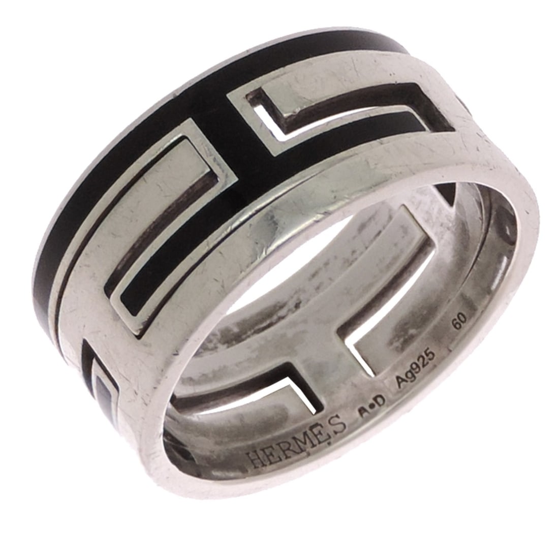 Hermes #60 Ag925 Move H Women's/Men's Ring (1 of 7)