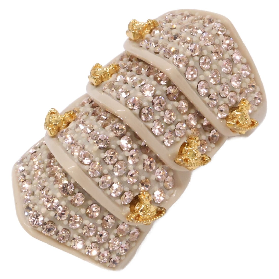 Vivienne Westwood Orb Resin Armor Ring, Size M, Beige, Women's: --- Catalog ---Category: SizeJP Size: 13US Size: 6.5Category: DesignType: Band ringColor: BeigeGender: WomenMaterial: ResinCategory: GeneralBrand: Vivienne Westwood--- Item List ---Section: