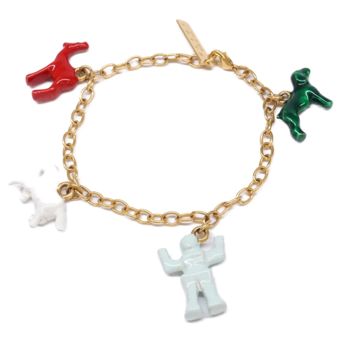 MARNI Animal Charm Chain Bracelet, Gold, Multicolor, Men's: --- Catalog ---Category: SizeLength: 19cm / 7.48''Category: DesignType: Charm braceletColor: Gold, Multi-colorGender: MenMaterial: MetalCategory: GeneralBrand: Marni--- Item List ---Section: