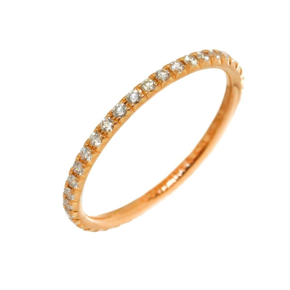 Tiffany & Co. Metro Ring, Full Diamond, 18K Pink Gold 750.: --- Catalog ---Category: SizeJP Size: 6.5US Size: 3.5Category: DesignType: Band ringGender: WomenMaterial: Pink gold (18K)Category: GeneralBrand: Tiffany--- Item List ---Section: ConditionRanking: Ran