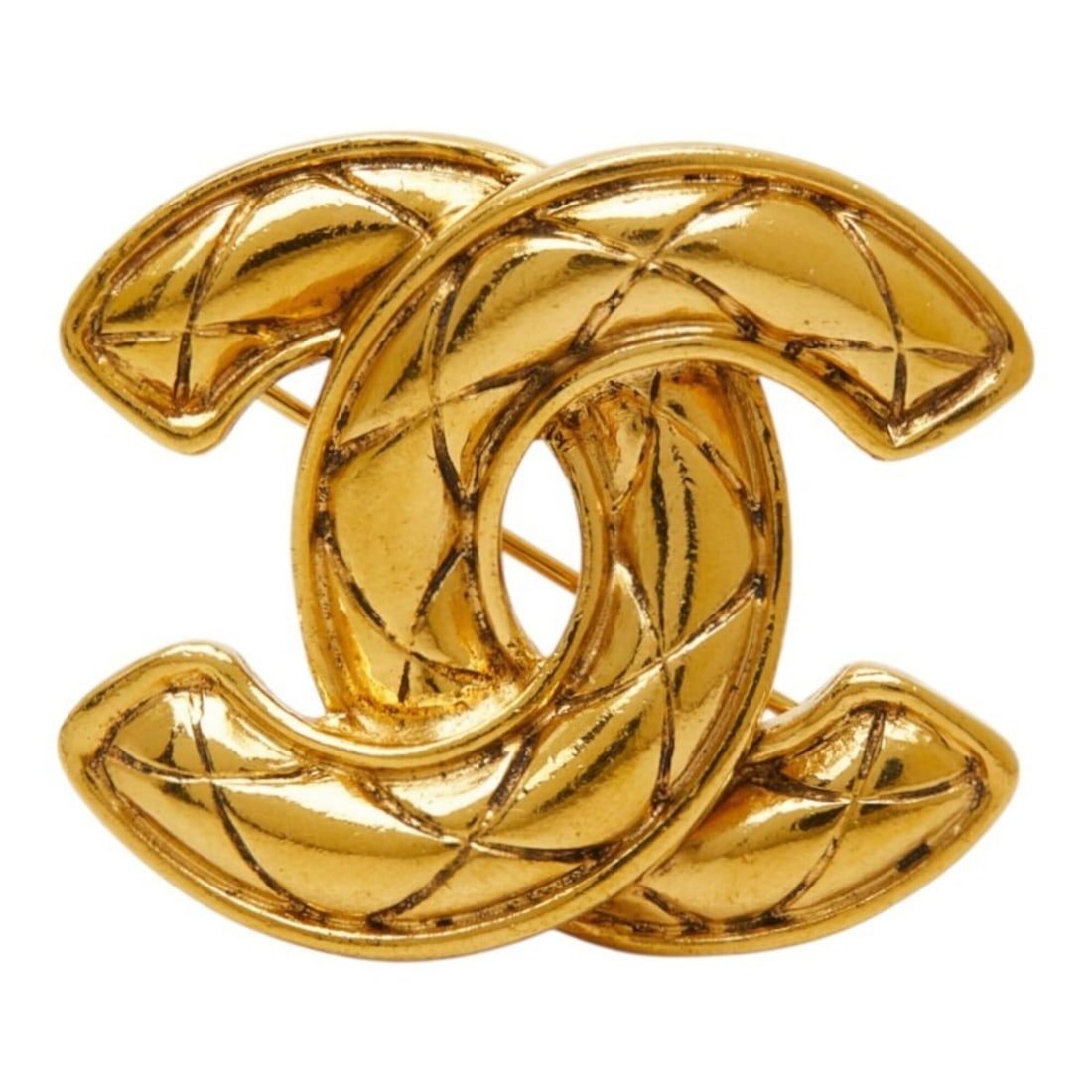 Chanel Matelassé Coco Mark Brooch, Gold Plated, Women's CHANEL: --- Catalog ---Category: SizeSize (HxWxD): 39.2cm x 33.3cm / 15.43'' x 13.11''Category: DesignType: BroochColor: GoldGender: WomenCategory: GeneralBrand: Chanel--- Item List ---Section: ConditionRanki