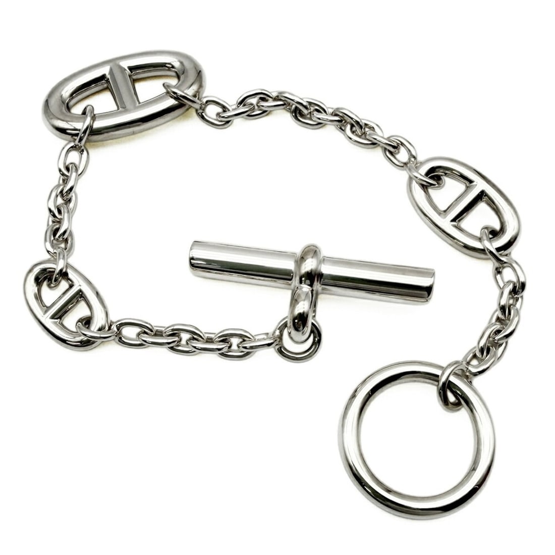 Hermes HERMES Chaine d'Ancre Farandole Bracelet H104567B Silver ST Size: --- Catalog ---Category: SizeWidth: 1.3cm / 0.51''Length: 18cm / 7.08''Category: DesignType: Charm braceletColor: SilverGender: WomenMaterial: Silver 925Category: GeneralLine: Chaine d'AncreBrand: Her