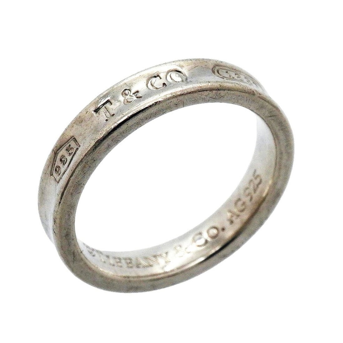 Tiffany & Co. Narrow Ring, Sterling Silver 925, Size 11.5 (Women's): --- Catalog ---Category: SizeJP Size: 11.5US Size: 6Category: DesignType: Band ringGender: WomenMaterial: Silver 925Category: GeneralBrand: Tiffany--- Item List ---Section: ConditionRanking: Rank AB U