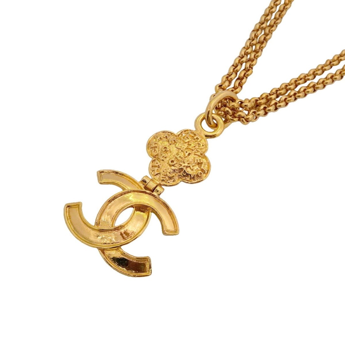 Chanel necklace, Coco Mark, GP plated gold, women's. (1 of 6)