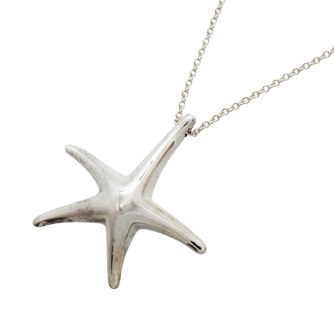 Tiffany & Co. Starfish Necklace, Sterling Silver 925, Women's: --- Catalog ---Category: SizePendant Size: 28.3mm x 27.6mm / 1.11'' x 1.08''Neck Circumference: 40.5 cm / 15.94''Category: DesignGender: WomenMaterial: Silver 925Necklace Type: NecklaceCategory: Gener