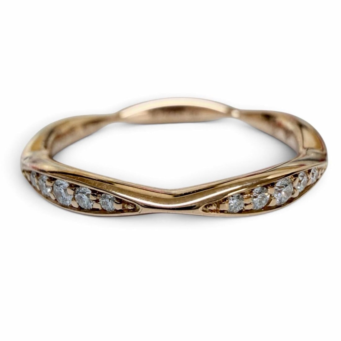 CHANEL AU750 (PG) Diamond Camellia Half Eternity Ring, Pink Gold, 2.2g, Women's: --- Catalog ---Category: SizeUS Size: 5.5Brand Size: 50Category: DesignType: Band ringColor: Pink goldStone: DiamondGender: WomenMaterial: Pink gold (18K)Category: GeneralBrand: Chanel--- Item List --