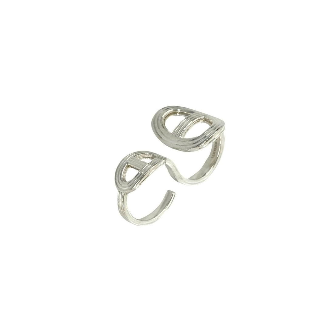 HERMES Chaine d'Ancre Double Ring, Sterling Silver 925, Size #53, Silver, Item No. 20110: --- Catalog ---Category: SizeJP Size: 12US Size: 6.5Category: DesignType: Band ringColor: SilverGender: WomenMaterial: Silver 925Category: GeneralBrand: Hermes--- Item List ---Section: ConditionRankin