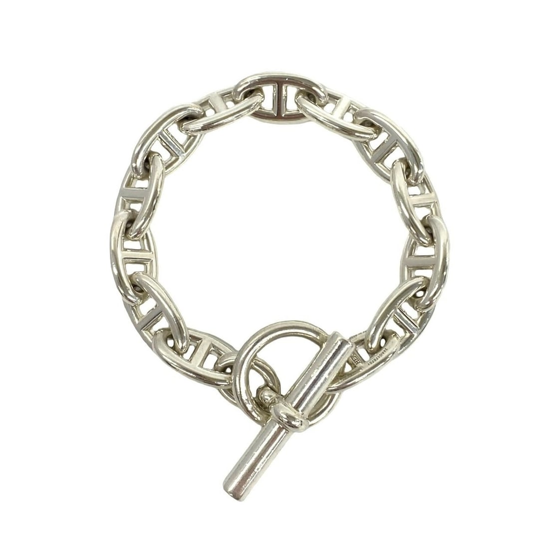 HERMES Chaine d'Ancre GM 13-link bracelet, sterling silver 925, men's accessory, silver, 94327 (1 of 6)