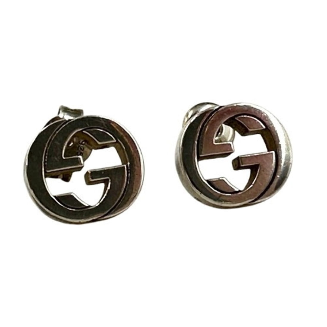 GUCCI Interlocking Ag925 Earrings, Silver - 6