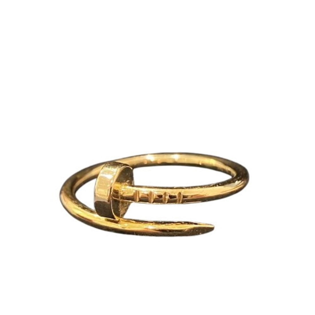 Cartier Juste ring, 3.5g, gold 750.: --- Catalog ---Category: SizeWeight: 3.5g / 0.12oz.JP Size: 17US Size: 8.5Category: DesignType: Band ringColor: GoldGender: WomenMaterial: Yellow gold (18K)Category: GeneralBrand: Cartier--- Item List