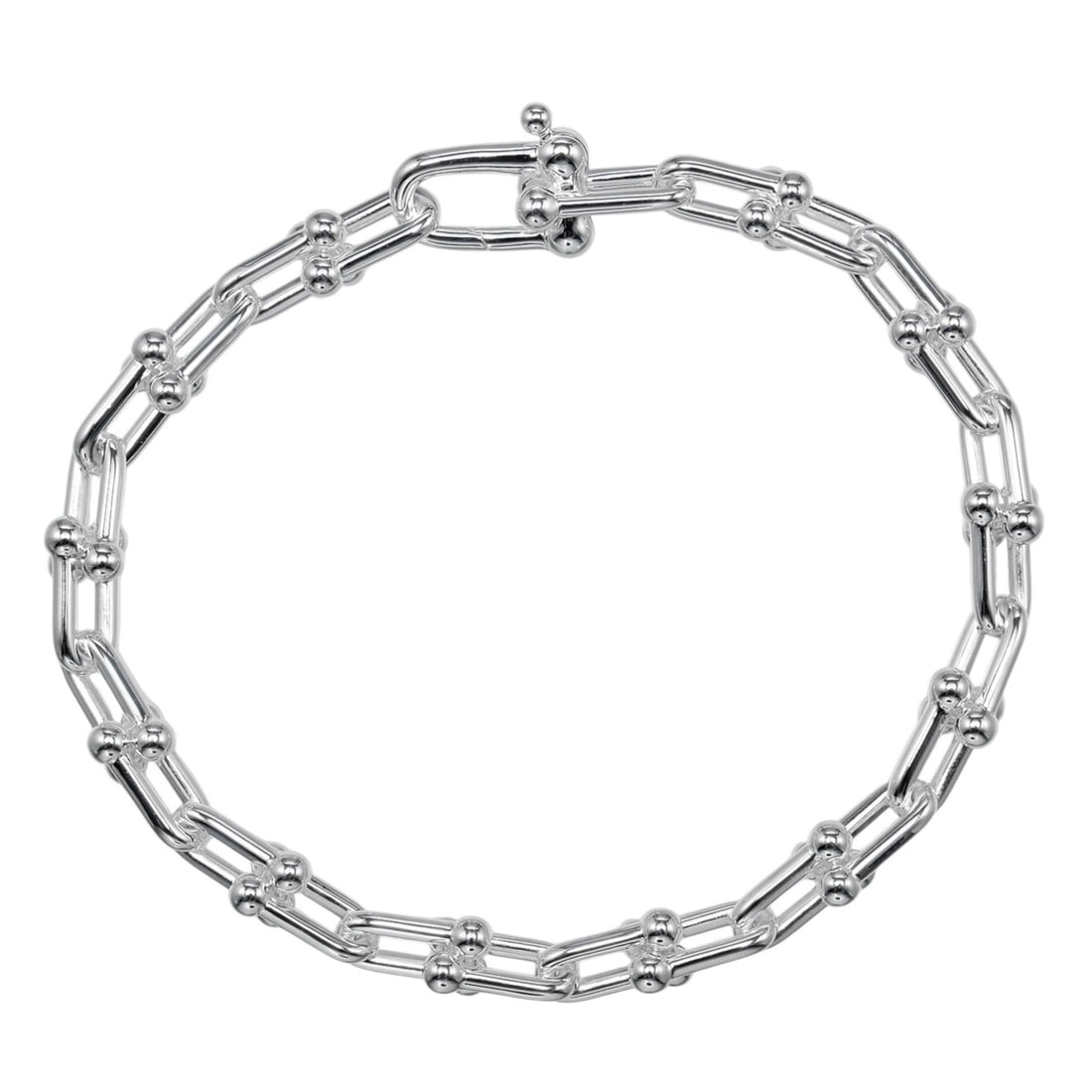 Tiffany HardWear Small Link Bracelet, wrist circumference approx. 17cm, 925 sterling silver, 17.77g.: --- Catalog ---Category: SizeLength: 17cm / 6.69''Weight: 17.77g / 0.62oz.Total Length: 18.5cm / 7.28''Category: DesignType: Link braceletGender: WomenMaterial: Silver 925Category: GeneralBrand: Tiffa