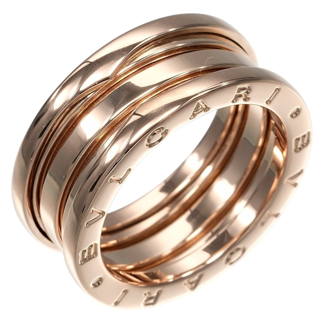 Bvlgari Bulgari B.ZERO1 3-band ring, size 13.5, 18KPG pink gold, approximately 9.8g.: --- Catalog ---Category: SizeWeight: 9.8g / 0.34oz.JP Size: 13.5US Size: 6.5Inner Diameter: 17.40mm / 0.69''Category: DesignType: Band ringGender: WomenMaterial: Pink gold (18K)Category: GeneralLine: 