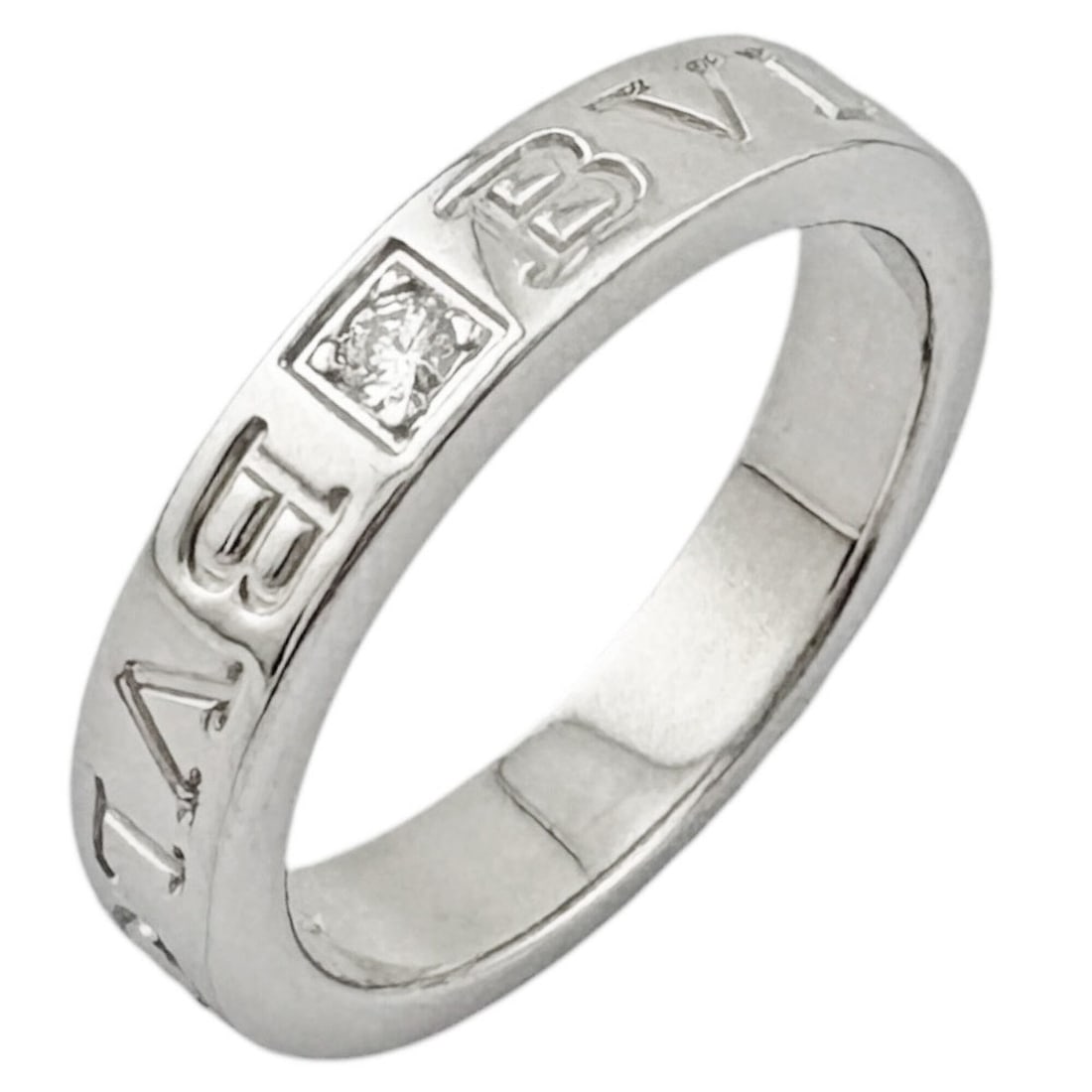 Bulgari Ring, 1, 18K White Gold, Diamond, Women's, BVLGARI, Pre-owned: --- Catalog ---Category: SizeJP Size: 12.5US Size: 6.5Category: DesignType: Band ringColor: SilverGender: WomenMaterial: White gold (18K)Category: GeneralBrand: Bvlgari--- Item List ---Section: Condit