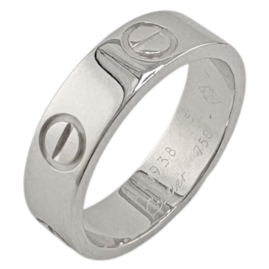 Cartier Love Ring, 18K White Gold, Women's, Pre-owned.: --- Catalog ---Category: SizeJP Size: 11US Size: 6Category: DesignType: Band ringColor: SilverGender: WomenMaterial: White gold (18K)Category: GeneralBrand: Cartier--- Item List ---Section: ConditionR