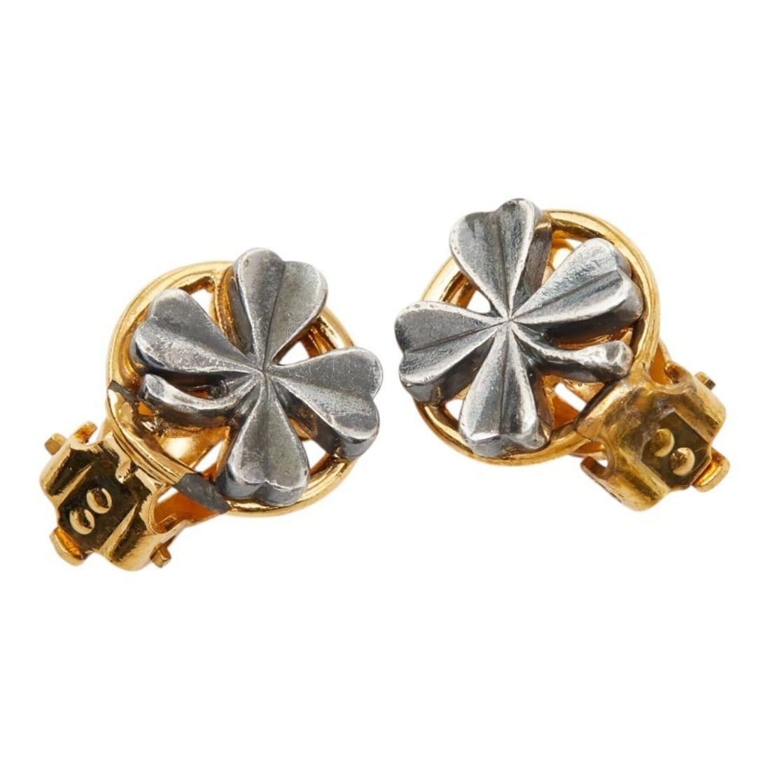 Chanel Clover Earrings Vintage 96P Gold Plated Women's CHANEL: --- Catalog ---Category: SizeSize (HxWxD): 12.10mm x 12.50mm / 0.48'' x 0.49''Category: DesignType: Clip earringsColor: GoldGender: WomenMaterial: Gold platingCategory: GeneralBrand: Chanel--- Item Li