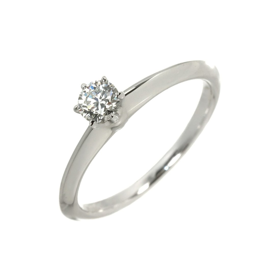 Tiffany & Co. Solitaire Diamond Ring, 0.23ct, I VVS1, 3EX, Platinum.: --- Catalog ---Category: SizeJP Size: 10.5US Size: 5.5Category: DesignType: Band ringGender: WomenMaterial: Platinum 950Category: GeneralBrand: Tiffany--- Item List ---Section: ConditionRanking: Rank 