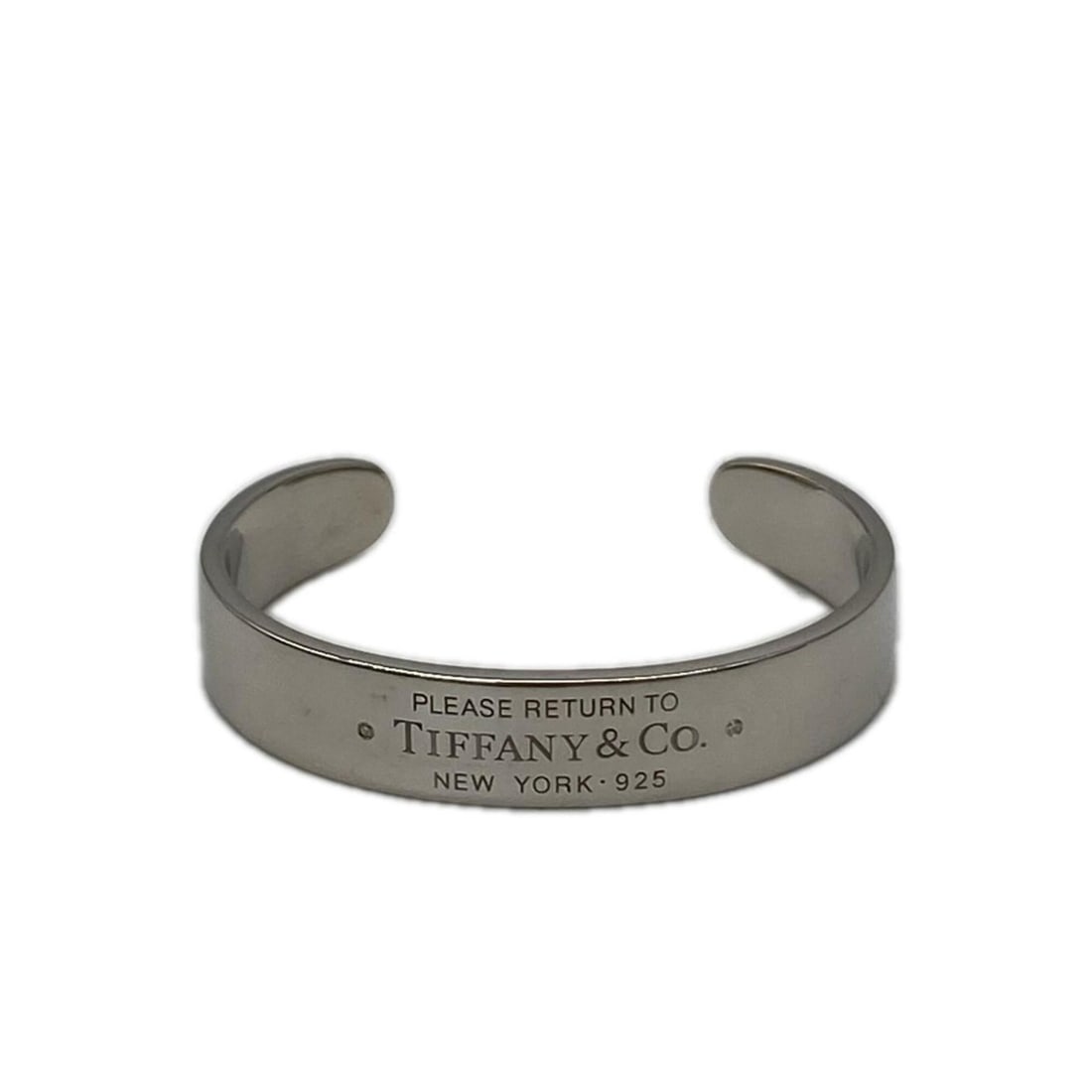 TIFFANY&Co. Tiffany & Co. Return to Bangle with 2 Diamonds, SV925 Silver, Women's: --- Catalog ---Category: SizeWidth: 1cm / 0.39''Total Length: 13.3cm / 5.23''Category: DesignType: BangleColor: SilverStone: DiamondGender: WomenMaterial: SilverCategory: GeneralLine: Return To Tiffan