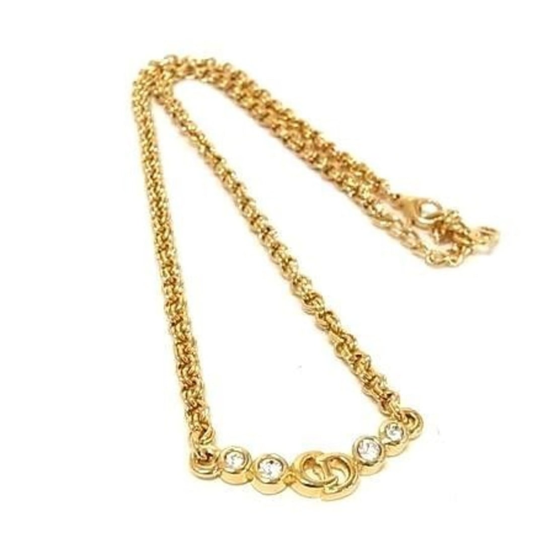 Christian Dior Gold Metal Necklace for Women: --- Catalog ---Category: SizeNeck Circumference: 43.5 cm / 17.12''Category: DesignColor: GoldStyle: Business, Casual, Fashion, WeddingGender: Men,WomenMaterial: MetalNecklace Type: NecklaceCategory: