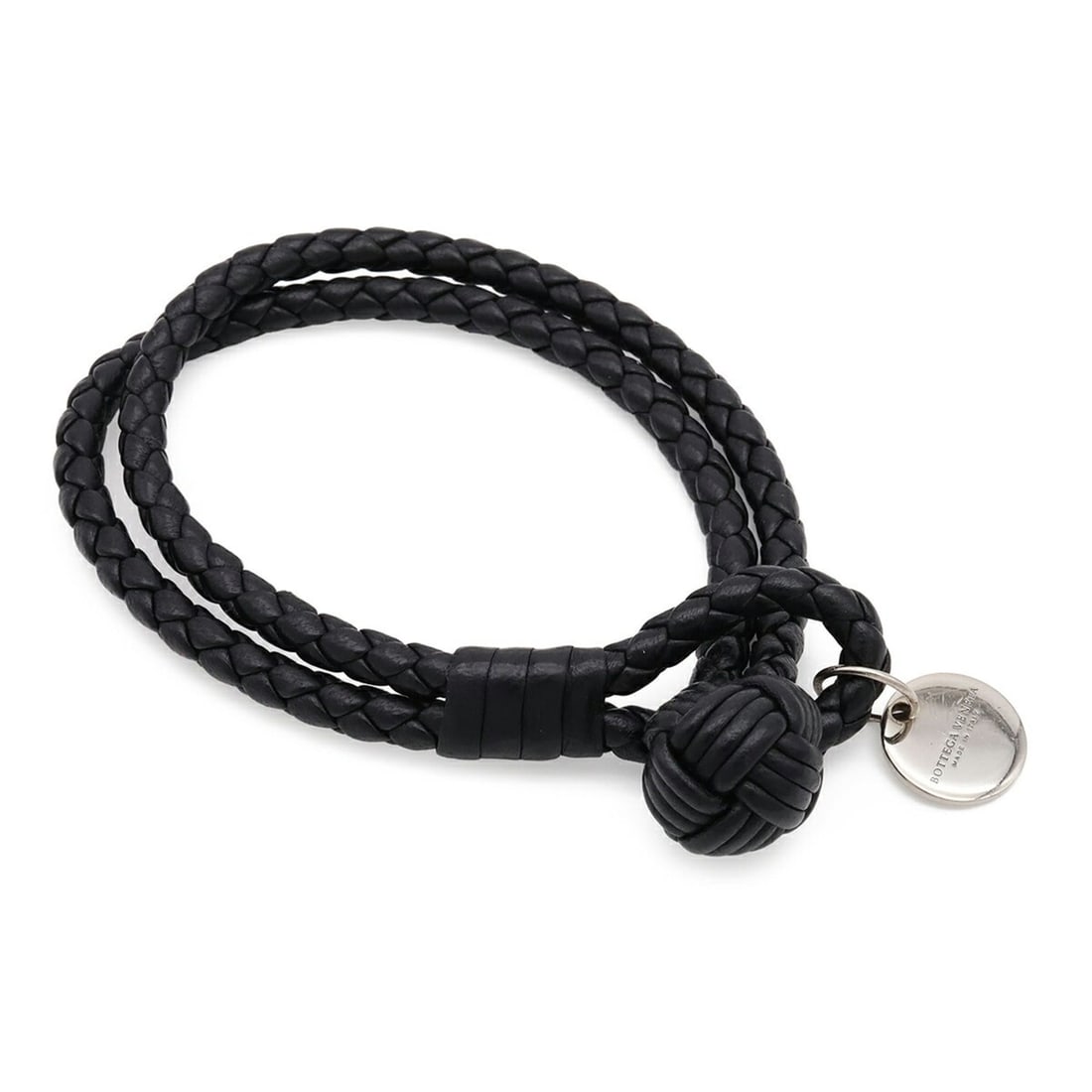 BOTTEGA VENETA Bottega Veneta Intrecciato Bracelet Leather Black 113546: --- Catalog ---Category: SizeTotal Length: 23.5cm / 9.25''Category: DesignType: Charm braceletColor: BlackGender: WomenMaterial: LeatherCategory: GeneralBrand: Bottega Veneta--- Item List ---Section: 