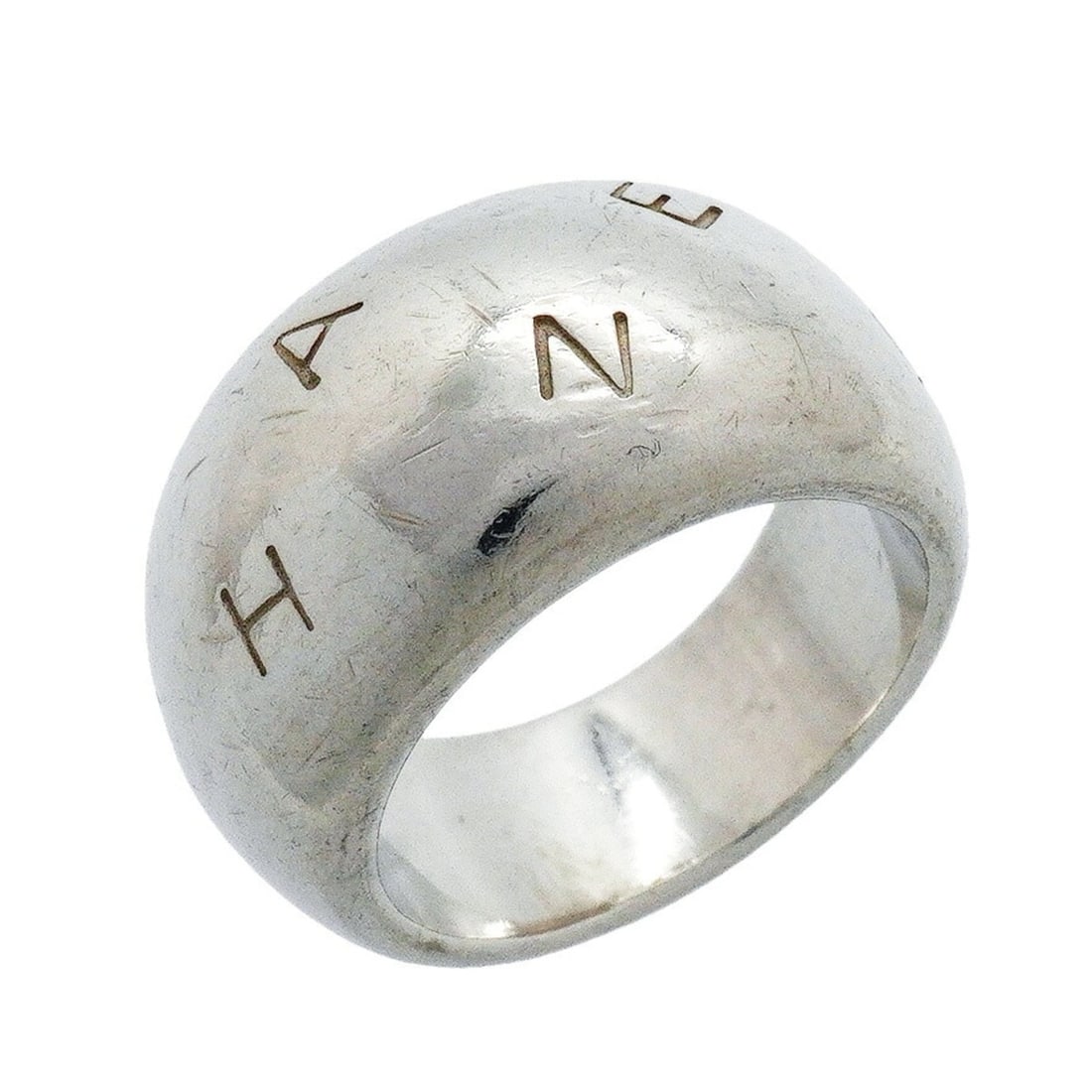 Chanel ring, sterling silver 925, size 13, women's.: --- Catalog ---Category: SizeJP Size: 13US Size: 6.5Category: DesignType: Band ringGender: WomenMaterial: Silver 925Category: GeneralBrand: Chanel--- Item List ---Section: ConditionRanking: Rank AB Us