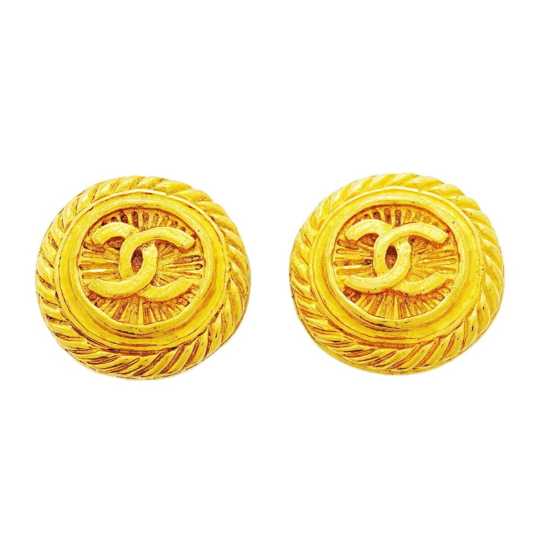 Chanel Earrings, Coco Mark Circle, GP Plated Gold, Women's: --- Catalog ---Category: SizeSize (HxWxD): 25.00mm x 25.00mm / 0.98'' x 0.98''Category: DesignType: Clip earringsColor: GoldGender: WomenMaterial: Gold platingCategory: GeneralBrand: Chanel--- Item Li