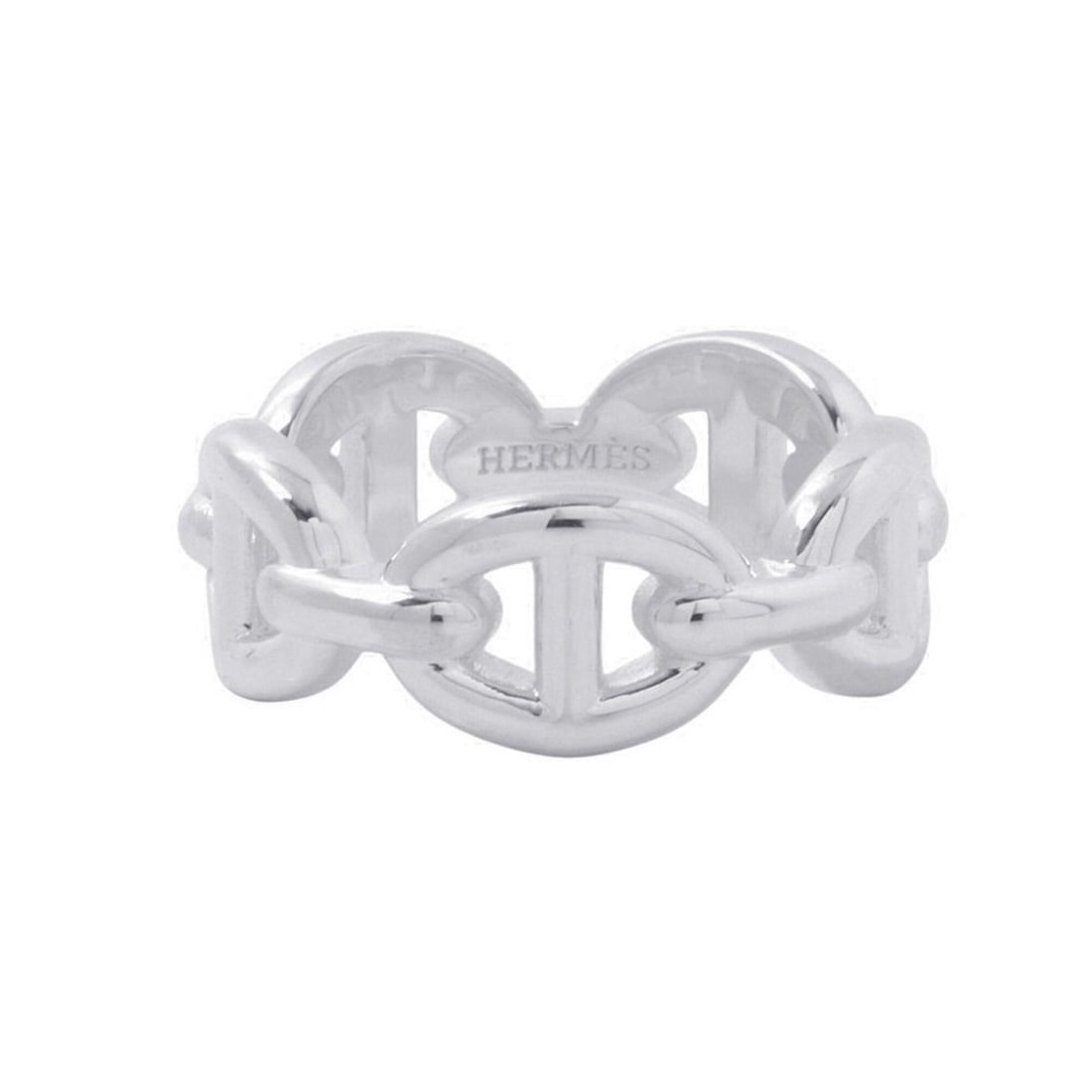 Hermes Chaine d'Ancre Enchainee PM Ring, SV925 Silver, Size 51.: --- Catalog ---Category: SizeJP Size: 11US Size: 6Category: DesignType: Band ringGender: WomenMaterial: Silver 925Category: GeneralBrand: HermesCountry of Origin: France--- Item List ---Section: Condi