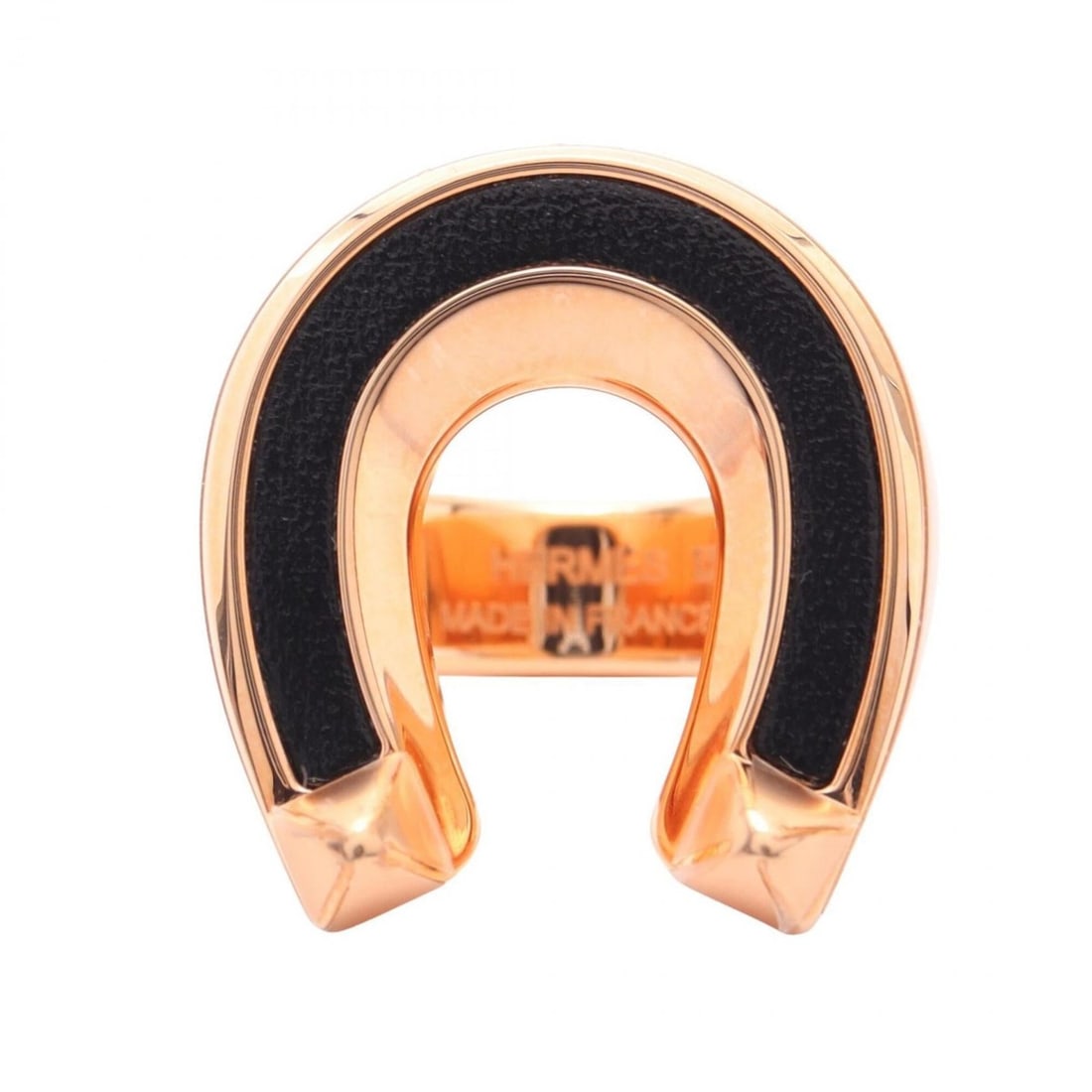 Hermes HERMES Joquette GM Ring - Gold Plated Leather Women's Gold/Black: --- Catalog ---Category: SizeJP Size: 10US Size: 5.5Category: DesignType: Band ringColor: Black, GoldGender: WomenMaterial: Gold plating, LeatherCategory: GeneralBrand: Hermes--- Item List ---Section: