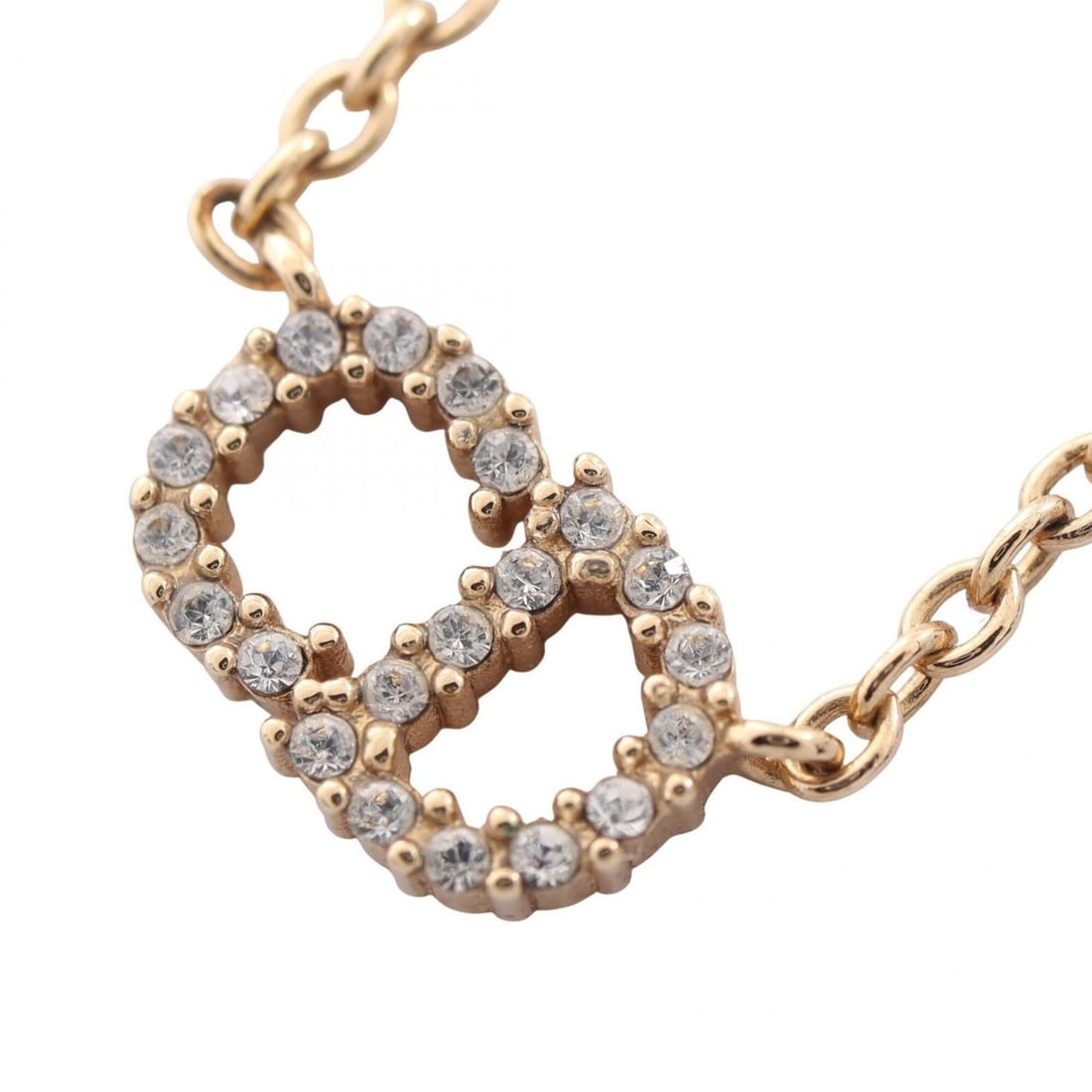 Christian Dior Dior CD Logo Necklace, Gold Plated (GP) Rhinestone, Women's, Tone, Clear Tone: --- Catalog ---Category: SizePendant Size: 7mm x 11mm / 0.27'' x 0.43''Neck Circumference: 43 cm - 48 cm / 16.92'' - 18.89''Category: DesignColor: Clear, GoldStone: RhinestoneGender: WomenNecklace Typ