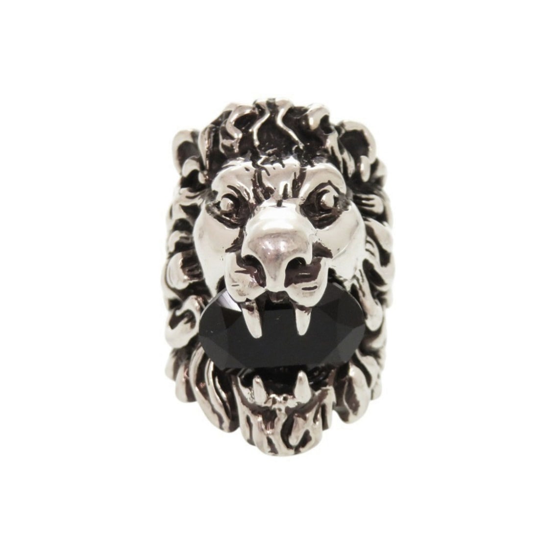 Gucci Lion Head Metal Stone Ring #10 (approx.) Silver 1491GUCCI: --- Catalog ---Category: SizeJP Size: 10US Size: 5.5Category: DesignType: Band ringColor: SilverGender: Men,WomenMaterial: MetalCategory: GeneralBrand: GucciCountry of Origin: Italy--- Item List ---Se
