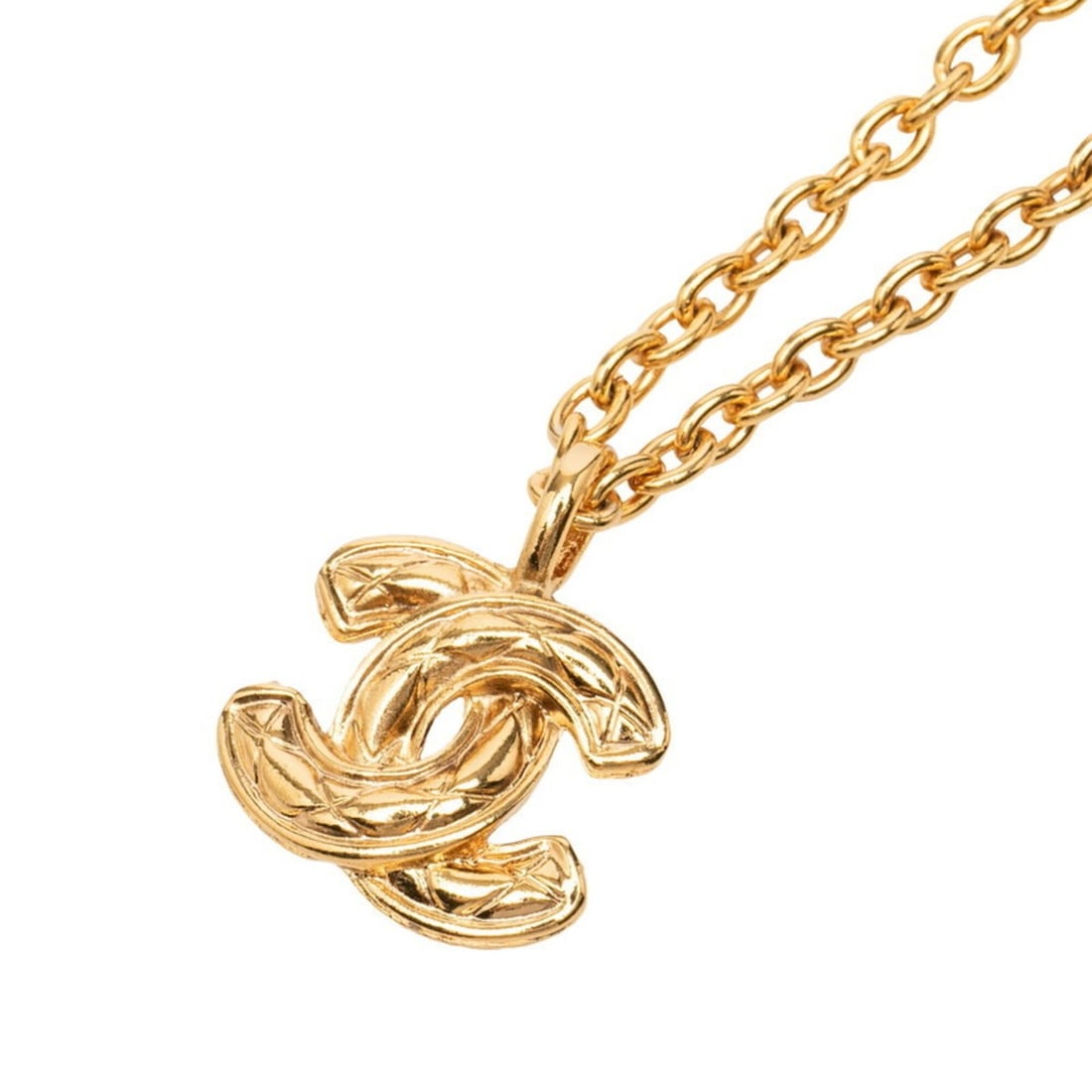 Chanel Coco Mark Vintage Chain Pendant Necklace, Gold Plated, Women's.: --- Catalog ---Category: SizePendant Size: 30.4mm x 23.2mm / 1.19'' x 0.91''Neck Circumference: 54.5 cm / 21.45''Category: DesignColor: GoldGender: WomenNecklace Type: NecklaceCategory: GeneralBrand: 