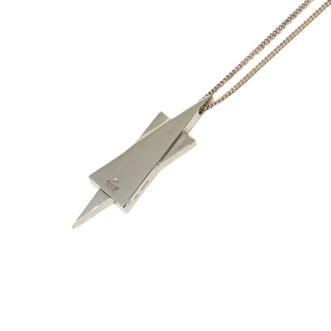 Gucci Star of David Pendant Necklace, Silver SV925, Women's.: --- Catalog ---Category: SizePendant Size: 44.5mm x 12.2mm / 1.75'' x 0.48''Neck Circumference: 42 cm / 16.53''Category: DesignColor: SilverGender: WomenMaterial: Silver 925Necklace Type: NecklaceCate