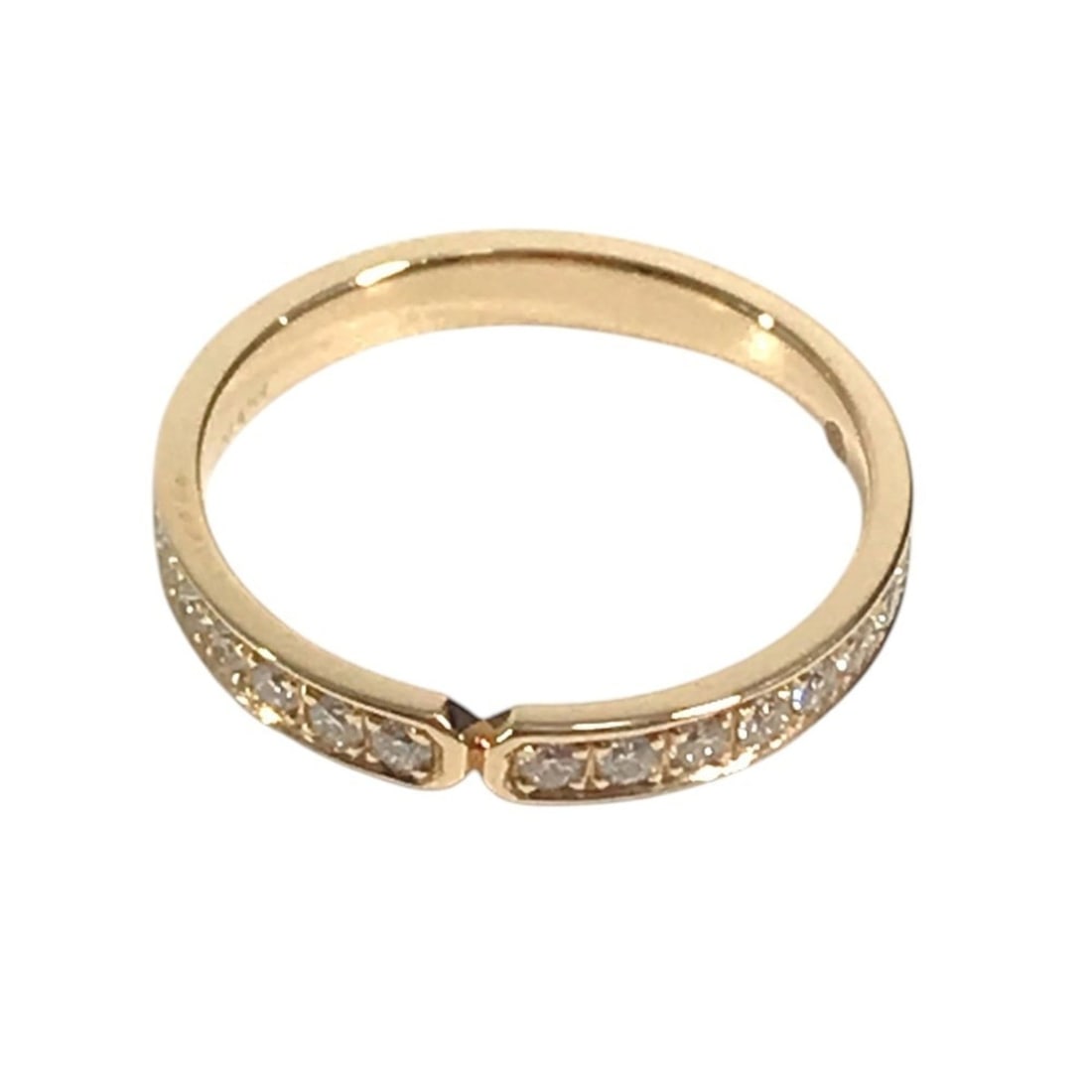 HERMES H119669B D0.41ct Wedding Ring Everkelly 18K Gold Jewelry Au750 Women's Pink (1 of 7)