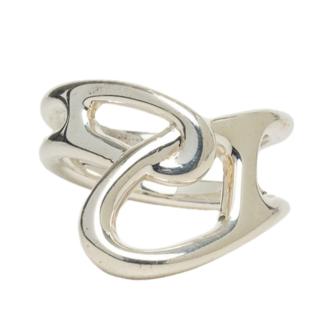 Hermes Chaine d'Ancre Punk Ring, Size #54, SV925 Silver, Women's. (1 of 5)