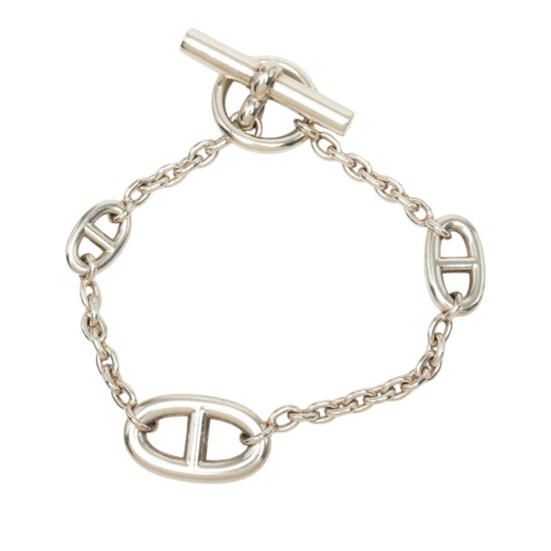 Hermes Chaine d'Ancre Farandole LG Chain Bracelet T-bar SV925 Silver Women's HERMES (1 of 7)