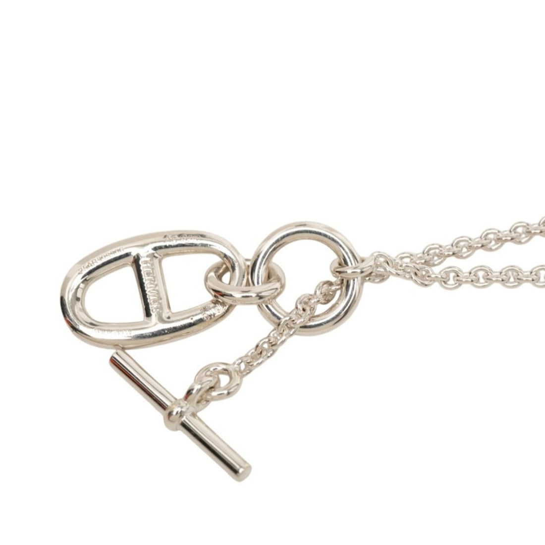 Hermes Chaine d'Ancre Amulette Pendant Necklace, SV925 Silver, Women's HERMES: --- Catalog ---Category: SizePendant Size: 11.2mm x 29.2mm / 0.44'' x 1.14''Neck Circumference: 40 cm / 15.74''Category: DesignColor: SilverGender: WomenMaterial: Silver 925Necklace Type: Pendant neck