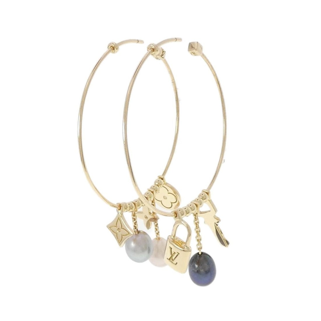 Louis Vuitton Creole Hoop Earrings: --- Catalog ---Category: SizeSize (HxWxD): 60.10mm x 8.50mm / 2.37'' x 0.33''Category: DesignType: Hoop earringsColor: Yellow goldStone: Freshwater pearlGender: WomenMaterial: Yellow gold (18K)Categor